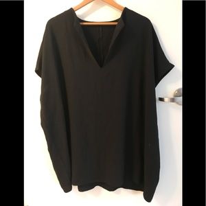 American Apparel loose fitting long v-neck blouse
